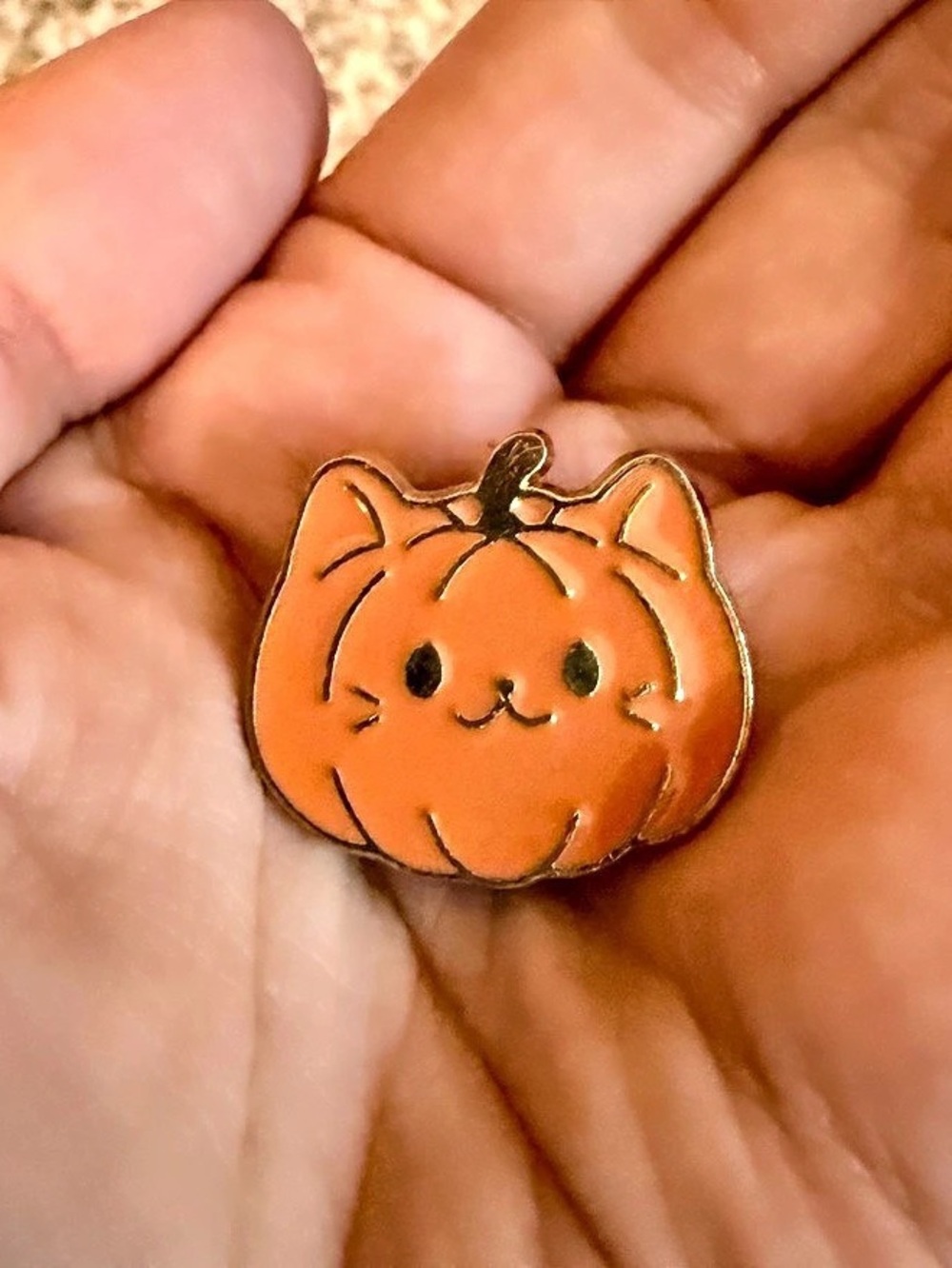 New Pumpkin Cat Enamel Pin Cute Kawaii Fall Halloween Soft Enamel Kidcore